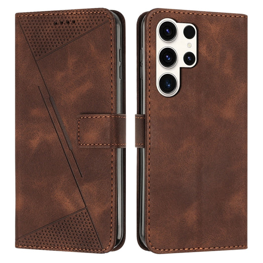 For Samsung Galaxy S25 Ultra 5G Dream Triangle Leather Phone Case with Long Lanyard(Brown) - Galaxy S25 Ultra 5G Cases by PMC Jewellery | Online Shopping South Africa | PMC Jewellery | Buy Now Pay Later Mobicred