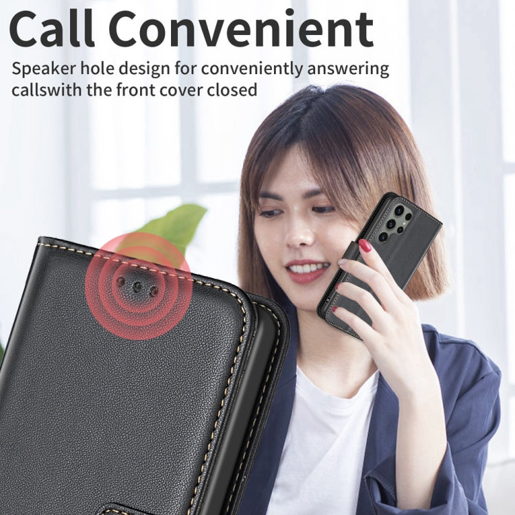 For Samsung Galaxy S25 Ultra 5G Magnetic Buckle Leather Phone Case(Black) - Galaxy S25 Ultra 5G Cases by PMC Jewellery | Online Shopping South Africa | PMC Jewellery | Buy Now Pay Later Mobicred