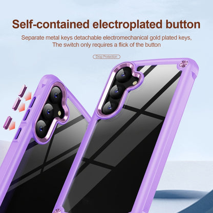 For Samsung Galaxy S25+ 5G TPU + PC Lens Protection Phone Case(Purple) - Galaxy S25+ 5G Cases by PMC Jewellery | Online Shopping South Africa | PMC Jewellery | Buy Now Pay Later Mobicred