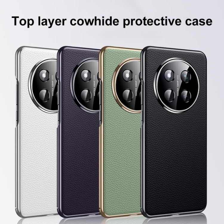 For Honor 300 Pro Genuine Leather PC Phone Case(Green) - Honor Cases by PMC TechLife | Online Shopping South Africa | PMC TechLife | Buy Now Pay Later Mobicred