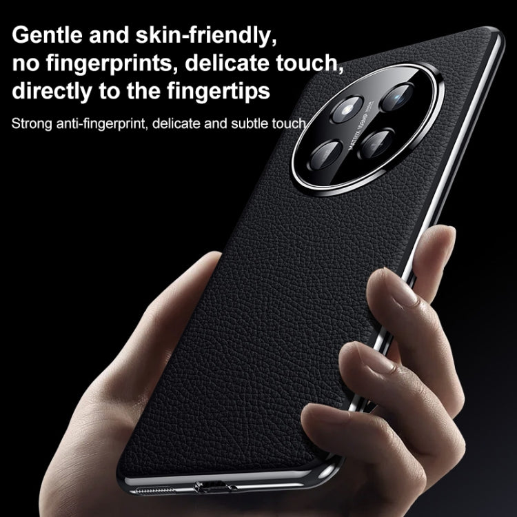 For Honor Magic7 Pro Genuine Leather PC Phone Case(Black) - Honor Cases by PMC TechLife | Online Shopping South Africa | PMC TechLife | Buy Now Pay Later Mobicred