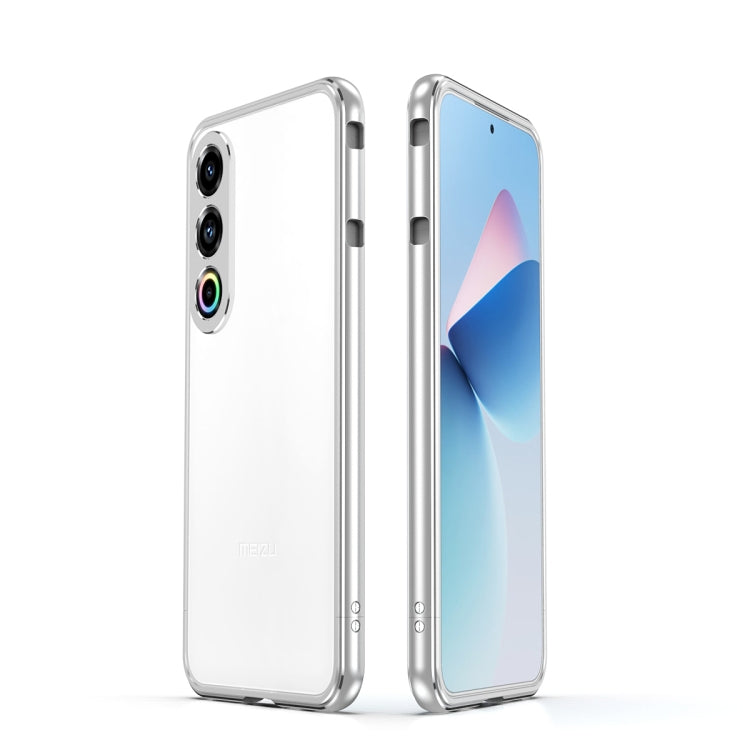 For Meizu 21 Aurora Series Lens Protector + Metal Frame Phone Case(Silver) - Meizu by PMC TechLife | Online Shopping South Africa | PMC TechLife | Buy Now Pay Later Mobicred