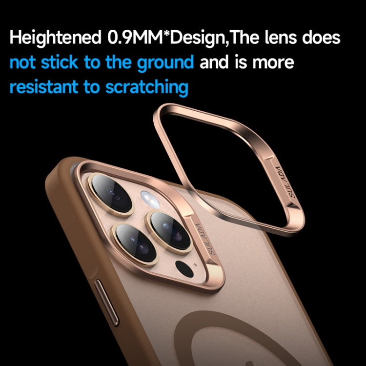 For iPhone 16 Pro Max SULADA Light Sand MagSafe Magnetic PC Hybrid TPU Phone Case(Grey) - free shipping - PMC Jewellery - Order now!