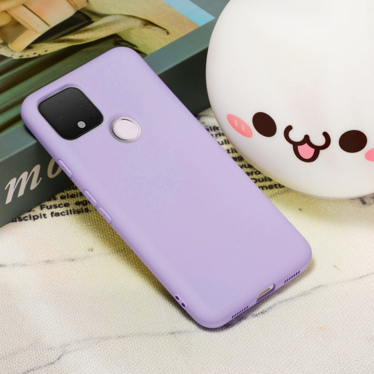 For Google Pixel 5 Pure Color Liquid Silicone Shockproof Full Coverage Case(Purple) - Google Cases by PMC Jewellery | Online Shopping South Africa | PMC Jewellery | Buy Now Pay Later Mobicred