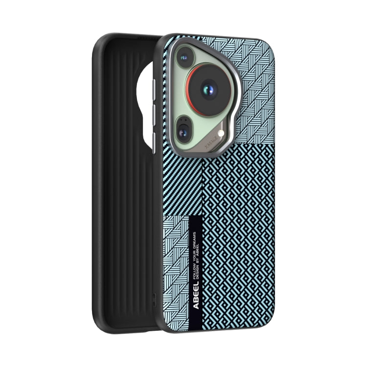 For Huawei Pura 70 Ultra ABEEL 6D Micro Relief MagSafe Magnetic Phone Case(Carbon Fiber Blue) - Huawei Cases by PMC Jewellery | Online Shopping South Africa | PMC Jewellery | Buy Now Pay Later Mobicred