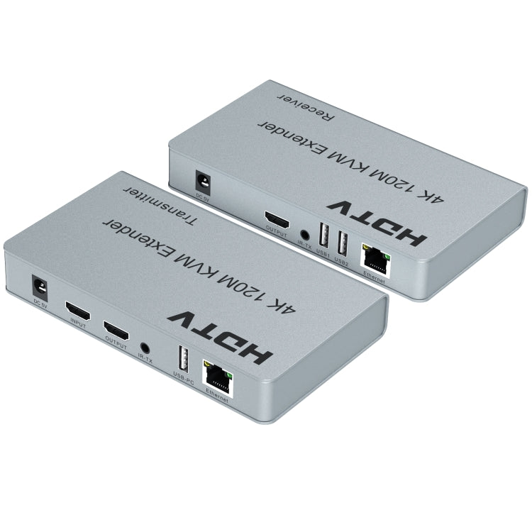 120m HDMI USB KVM 4K Network Extender, Plug:EU Plug - Amplifier by PMC TechLife | Online Shopping South Africa | PMC TechLife | Buy Now Pay Later Mobicred