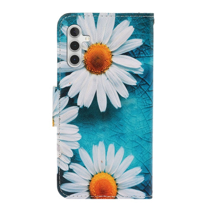 For Samsung Galaxy S25 5G Colored Drawing Pattern Leather Phone Case(Daisy) - Galaxy S25 5G Cases by PMC Jewellery | Online Shopping South Africa | PMC Jewellery | Buy Now Pay Later Mobicred