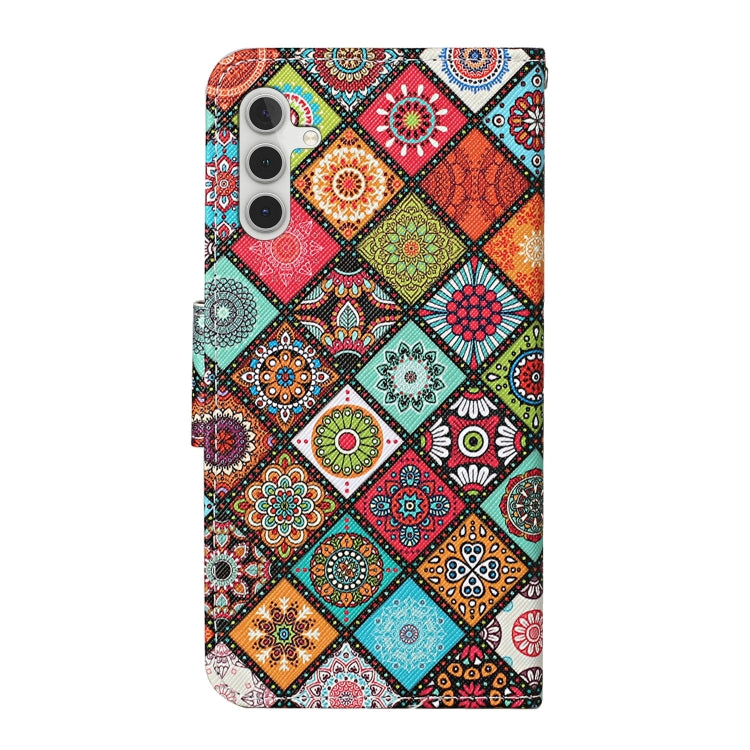 For Samsung Galaxy S25+ 5G Colored Drawing Pattern Leather Phone Case(Ethnic Style) - Galaxy S25+ 5G Cases by PMC Jewellery | Online Shopping South Africa | PMC Jewellery | Buy Now Pay Later Mobicred
