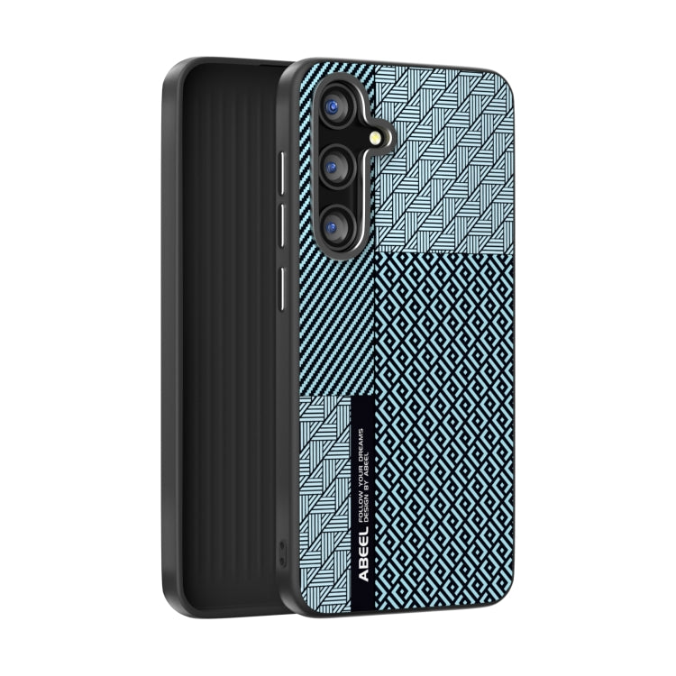 For Samsung Galaxy S25 5G ABEEL 6D Micro Relief MagSafe Magnetic Phone Case(Carbon Fiber Blue) - Galaxy S25 5G Cases by PMC Jewellery | Online Shopping South Africa | PMC Jewellery | Buy Now Pay Later Mobicred