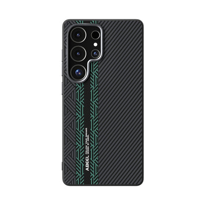 For Samsung Galaxy S25 Ultra 5G ABEEL 6D Micro Relief MagSafe Magnetic Phone Case(Green) - Galaxy S25 Ultra 5G Cases by PMC Jewellery | Online Shopping South Africa | PMC Jewellery | Buy Now Pay Later Mobicred