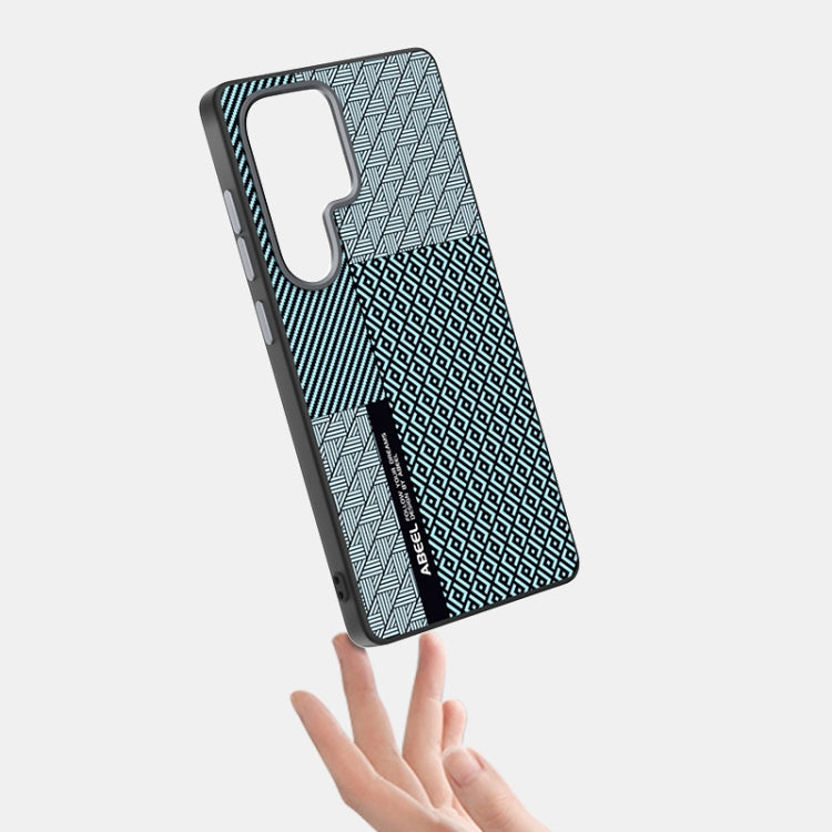 For Samsung Galaxy S25 Ultra 5G ABEEL 6D Micro Relief MagSafe Magnetic Phone Case(Carbon Fiber Blue) - Galaxy S25 Ultra 5G Cases by PMC Jewellery | Online Shopping South Africa | PMC Jewellery | Buy Now Pay Later Mobicred