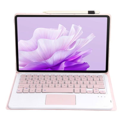 For Honor Pad X9 / X8 Pro 11.5 AH15-A Ultra-thin Detachable Bluetooth Keyboard Leather Tablet Case with Touchpad(Pink White) - Others Keyboard by PMC Jewellery | Online Shopping South Africa | PMC Jewellery | Buy Now Pay Later Mobicred