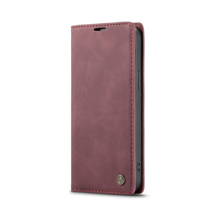 For iPhone 12 Pro Max CaseMe-013 Multifunctional Retro Frosted Horizontal Flip Leather Case with Card Slot & Holder & Wallet(Wine Red) - iPhone 12 Pro Max Cases by CaseMe | Online Shopping South Africa | PMC Jewellery | Buy Now Pay Later Mobicred