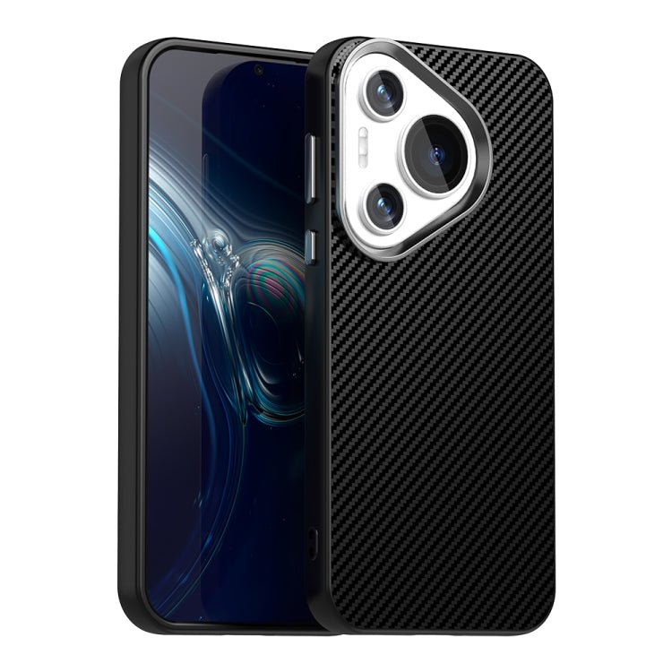 For Huawei Pura 70 Carbon Fiber Series IMD Phone Case(Black) - Huawei Cases by PMC Jewellery | Online Shopping South Africa | PMC Jewellery | Buy Now Pay Later Mobicred