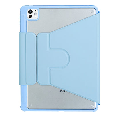 For iPad Pro 11 2024 L13-BS 360 Rotation Acrylic Transparent Bluetooth Keyboard Leather Case with Backlight(Blue) - For iPad Pro by PMC Jewellery | Online Shopping South Africa | PMC Jewellery | Buy Now Pay Later Mobicred