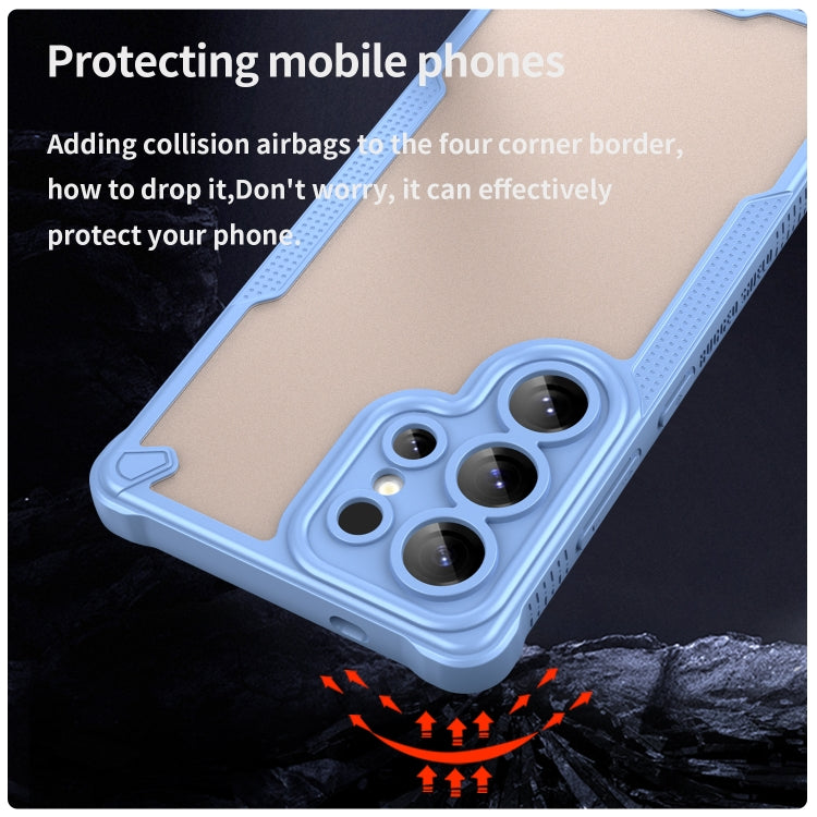 For Samsung Galaxy S25 Ultra 5G Armor Glaze PC Hybrid TPU Phone Case(Blue) - Galaxy S25 Ultra 5G Cases by PMC Jewellery | Online Shopping South Africa | PMC Jewellery | Buy Now Pay Later Mobicred