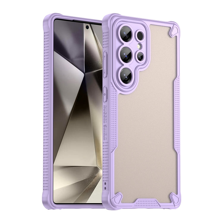 For Samsung Galaxy S25 Ultra 5G Armor Glaze PC Hybrid TPU Phone Case(Purple) - Galaxy S25 Ultra 5G Cases by PMC Jewellery | Online Shopping South Africa | PMC Jewellery | Buy Now Pay Later Mobicred