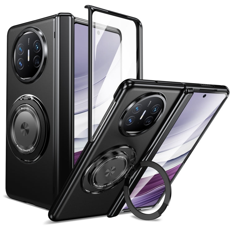 For Huawei Mate X5 Gold Medal Rotating Folding Series Ring Holder Phone Case(Black) - Huawei Cases by PMC TechLife | Online Shopping South Africa | PMC TechLife | Buy Now Pay Later Mobicred