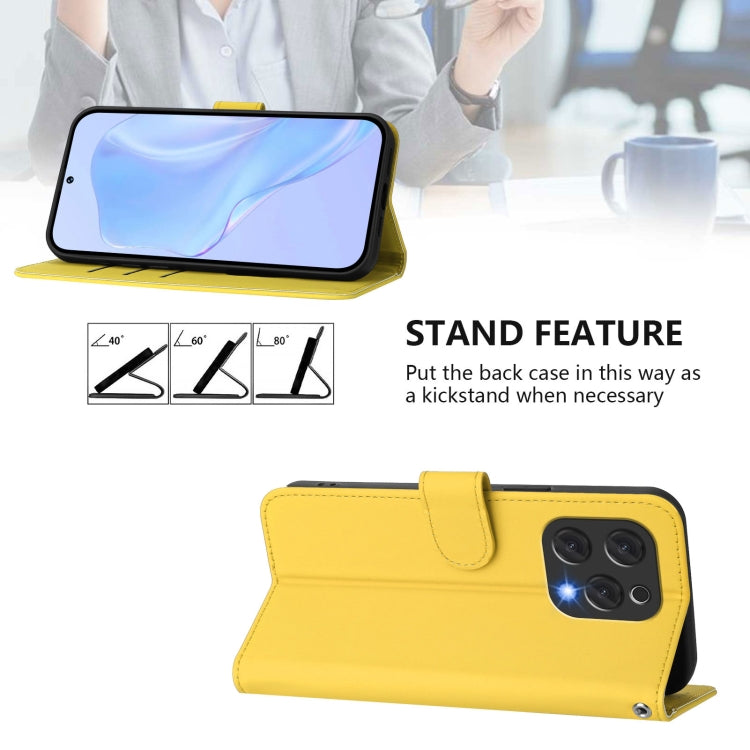 For Doogee N55 Plus Skin Feel Solid Color Leather Phone Case with Lanyard(Lemon Yellow) - free shipping - PMC TechLife - Order now!