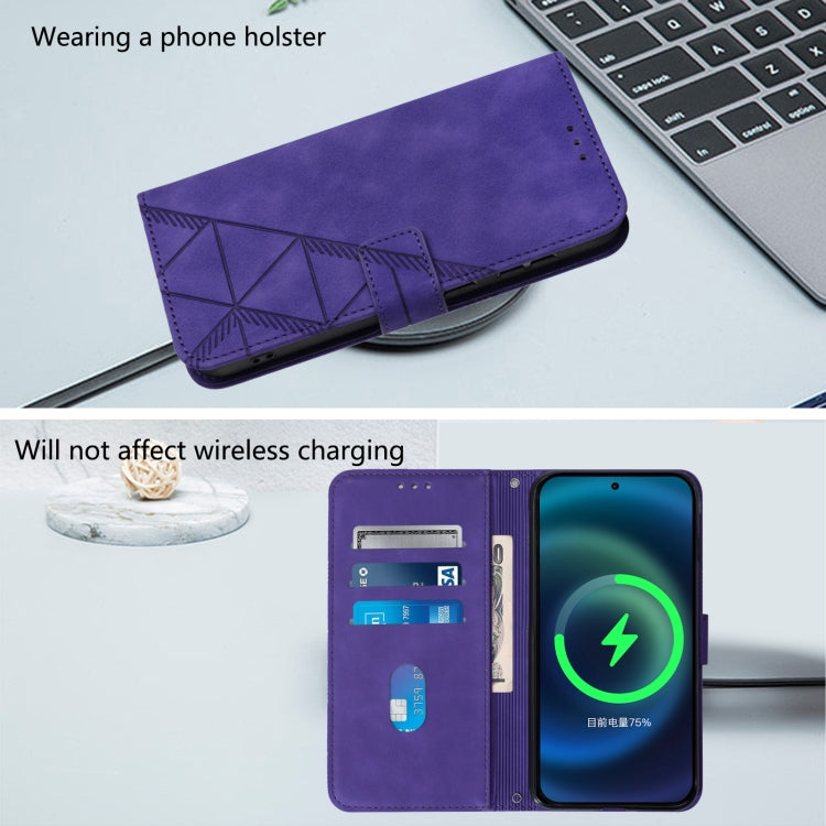 For Doogee N55 Plus Crossbody 3D Embossed Flip Leather Phone Case(Purple) - Doogee Cases by PMC TechLife | Online Shopping South Africa | PMC TechLife | Buy Now Pay Later Mobicred