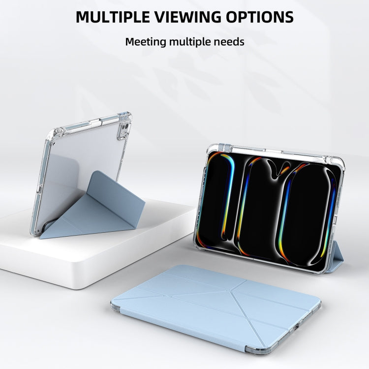 For iPad Air 13 2024 / 2025 mutural Y-Shape Deformation Leather Tablet Case(Grey) - free shipping - PMc TechLife - Order now!