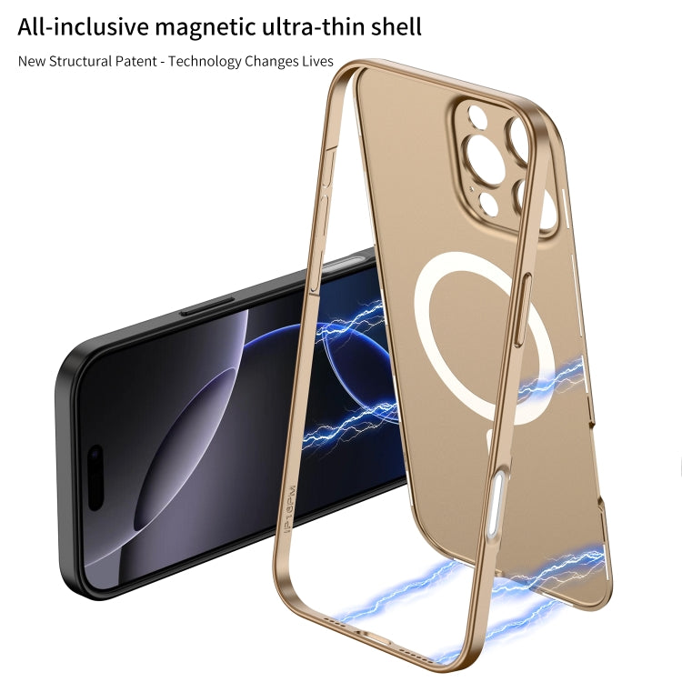 For iPhone 16 Pro GKK MagSafe Full Coverage Phone Case(Gold) - free shipping - PMC Jewellery - Order now!
