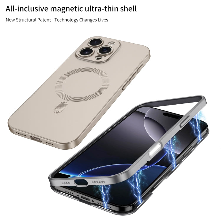 For iPhone 16 Pro GKK MagSafe Full Coverage Phone Case(Gold) - free shipping - PMC Jewellery - Order now!