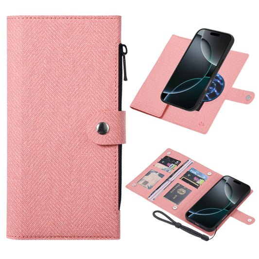 For iPhone 16 Pro Max ViLi GBS Series MagSafe Magnetic RFID Leather Flip Phone Case(Pink) - iPhone 16 Pro Max Cases by ViLi | Online Shopping South Africa | PMC Jewellery | Buy Now Pay Later Mobicred