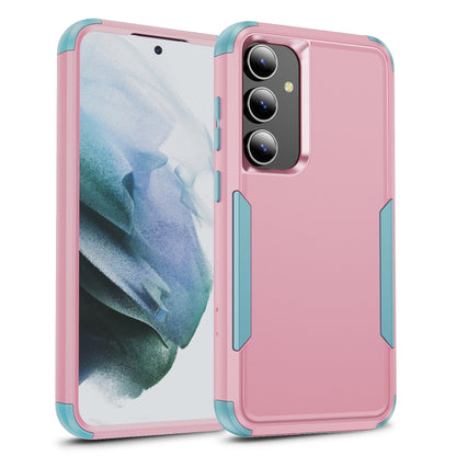 For Samsung Galaxy S25+ 5G TPU + PC Shockproof Protective Phone Case(Pink + Grey Green) - Galaxy S25+ 5G Cases by PMC Jewellery | Online Shopping South Africa | PMC Jewellery | Buy Now Pay Later Mobicred