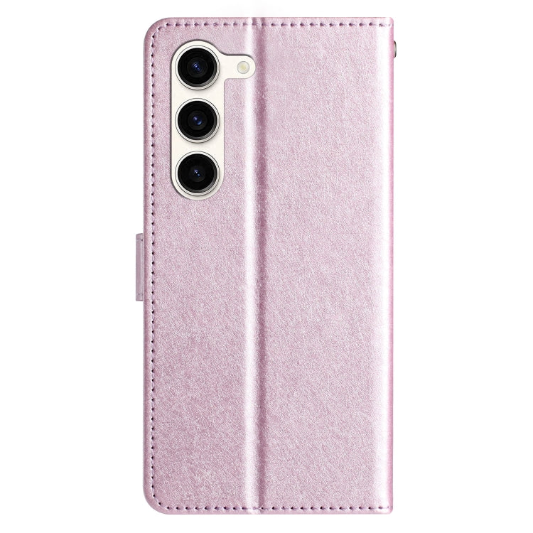 For Samsung Galaxy S25 5G Silk Texture Horizontal Flip Leather Phone Case(Rose Pink) - Galaxy S25 5G Cases by PMC Jewellery | Online Shopping South Africa | PMC Jewellery | Buy Now Pay Later Mobicred