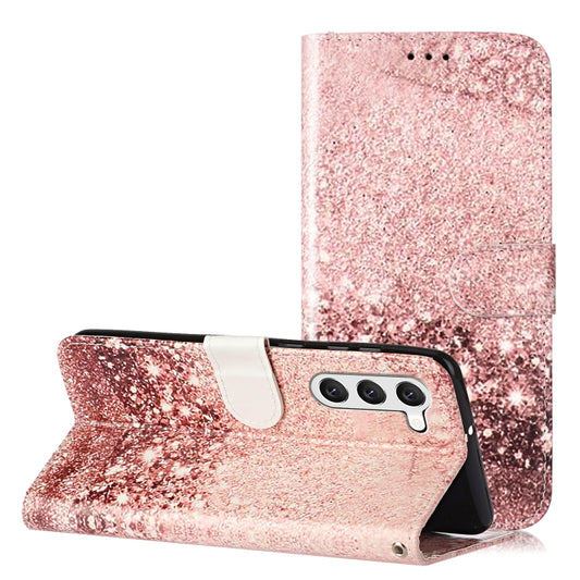 For Samsung Galaxy S25+ 5G Colored Drawing Marble Pattern Leather Phone Case(Rose Gold) - Galaxy S25+ 5G Cases by PMC Jewellery | Online Shopping South Africa | PMC Jewellery | Buy Now Pay Later Mobicred