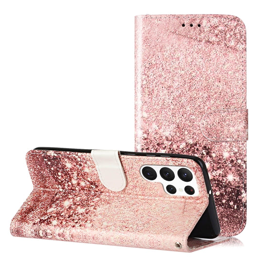 For Samsung Galaxy S25 Ultra 5G Colored Drawing Marble Pattern Leather Phone Case(Rose Gold) - Galaxy S25 Ultra 5G Cases by PMC Jewellery | Online Shopping South Africa | PMC Jewellery | Buy Now Pay Later Mobicred