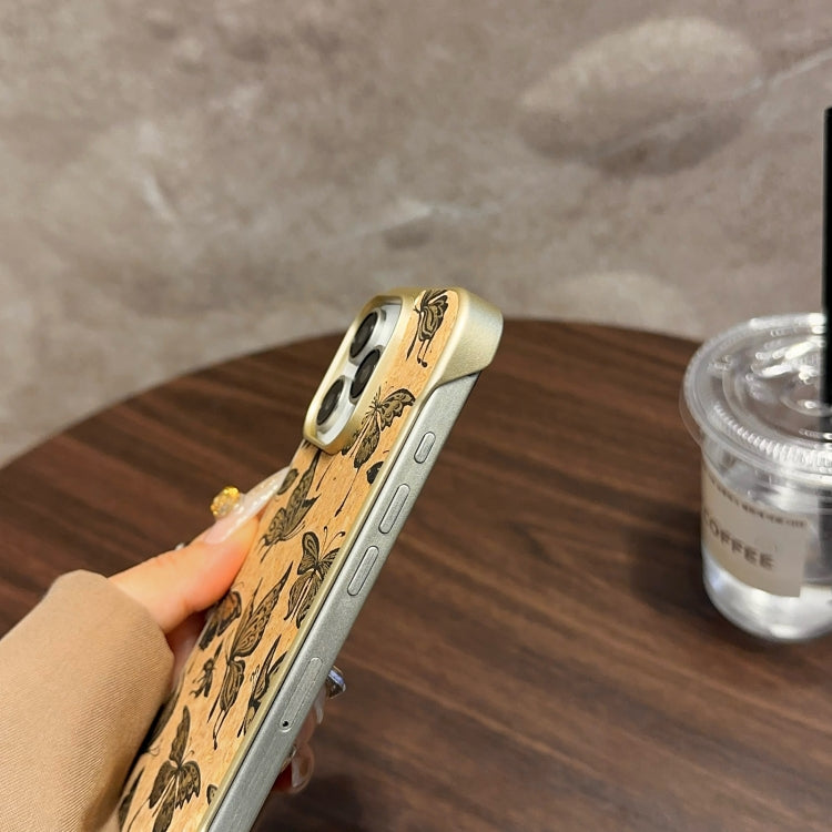 For iPhone 16 Pro Denior A18 WoodenPaint MagSafe Phone Case(Tree Pattern) - iPhone 16 Pro Cases by Denior | Online Shopping South Africa | PMC Jewellery | Buy Now Pay Later Mobicred