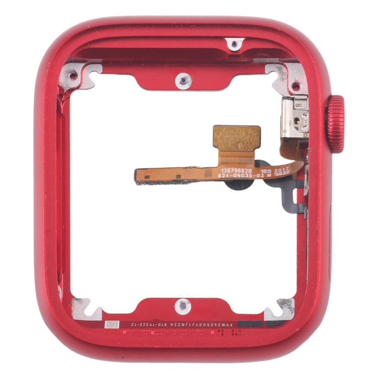 For Apple Watch Series 7 / 8 / 9 41MM GPS Aluminium Alloy Middle Frame Bezel Plate with Crown Spin Axis Flex Cable(Red) - Middle Frame by PMC Jewellery | Online Shopping South Africa | PMC Jewellery | Buy Now Pay Later Mobicred