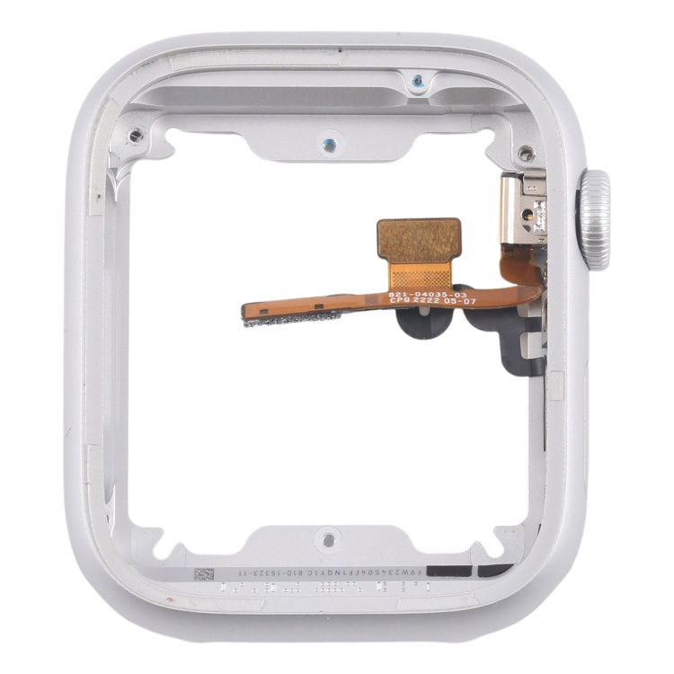 For Apple Watch Series  8 / 9 41MM LTE Aluminium Alloy Middle Frame Bezel Plate with Crown Spin Axis Flex Cable(Silver) - free shipping - PMC TechLife - Order now!
