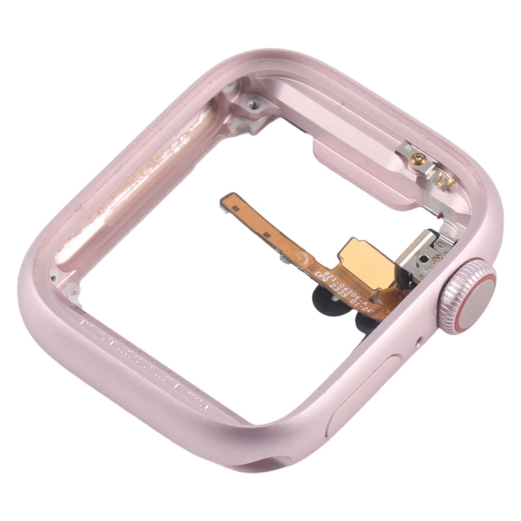 For Apple Watch Series 9 45MM GPS Aluminium Alloy Middle Frame Bezel Plate with Crown Spin Axis Flex Cable(Pink) - Middle Frame by PMC Jewellery | Online Shopping South Africa | PMC Jewellery | Buy Now Pay Later Mobicred