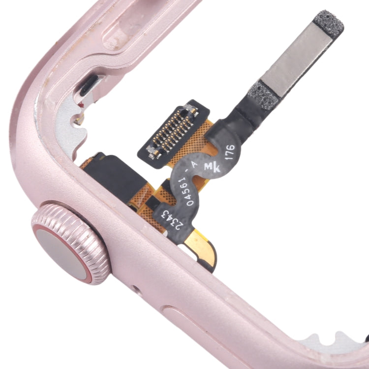 For Apple Watch Series 9 45MM GPS Aluminium Alloy Middle Frame Bezel Plate with Crown Spin Axis Flex Cable(Pink) - Middle Frame by PMC Jewellery | Online Shopping South Africa | PMC Jewellery | Buy Now Pay Later Mobicred