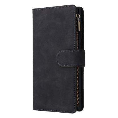 For Samsung Galaxy S25 Ultra 5G Multifunctional Frosted Zipper Wallet Leather Phone Case(Black) - Galaxy S25 Ultra 5G Cases by PMC Jewellery | Online Shopping South Africa | PMC Jewellery | Buy Now Pay Later Mobicred