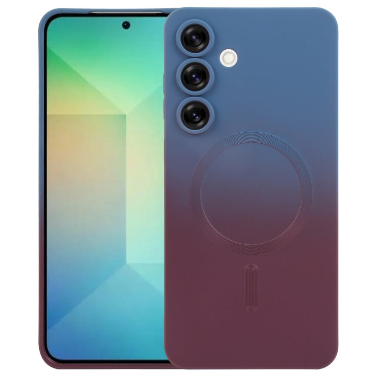 For Samsung Galaxy S25+ 5G Liquid TPU Silicone Gradient MagSafe Phone Case(Blue Purple) - Galaxy S25+ 5G Cases by PMC TechLife | Online Shopping South Africa | PMC TechLife | Buy Now Pay Later Mobicred