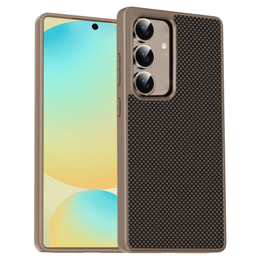 For Samsung Galaxy S25+ 5G Pita Series TPU + PC Texture Phone Case(Gold) - Galaxy S25+ 5G Cases by PMC Jewellery | Online Shopping South Africa | PMC Jewellery | Buy Now Pay Later Mobicred