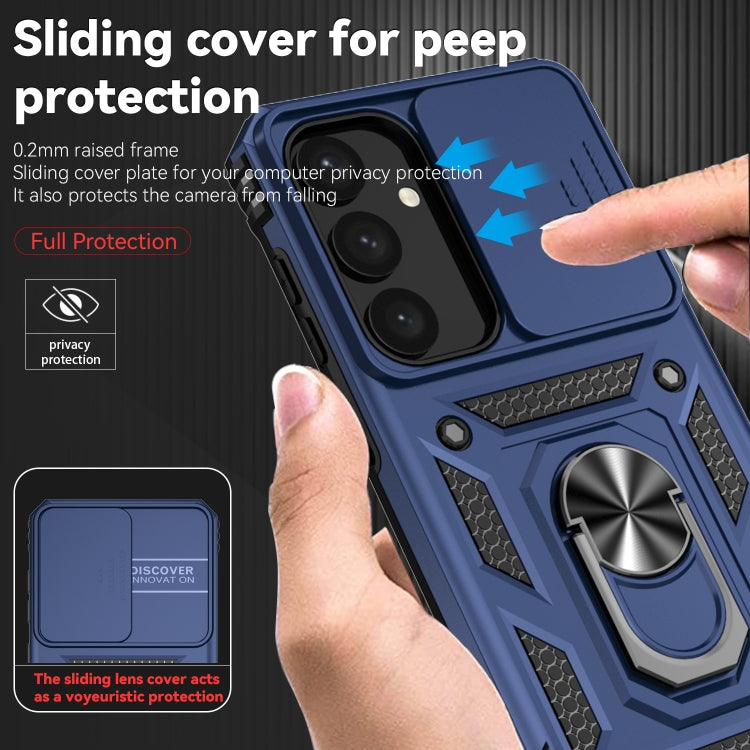 For Samsung Galaxy S25+ 5G Sliding Camshield Holder Phone Case(Blue) - Galaxy S25+ 5G Cases by PMC Jewellery | Online Shopping South Africa | PMC Jewellery | Buy Now Pay Later Mobicred