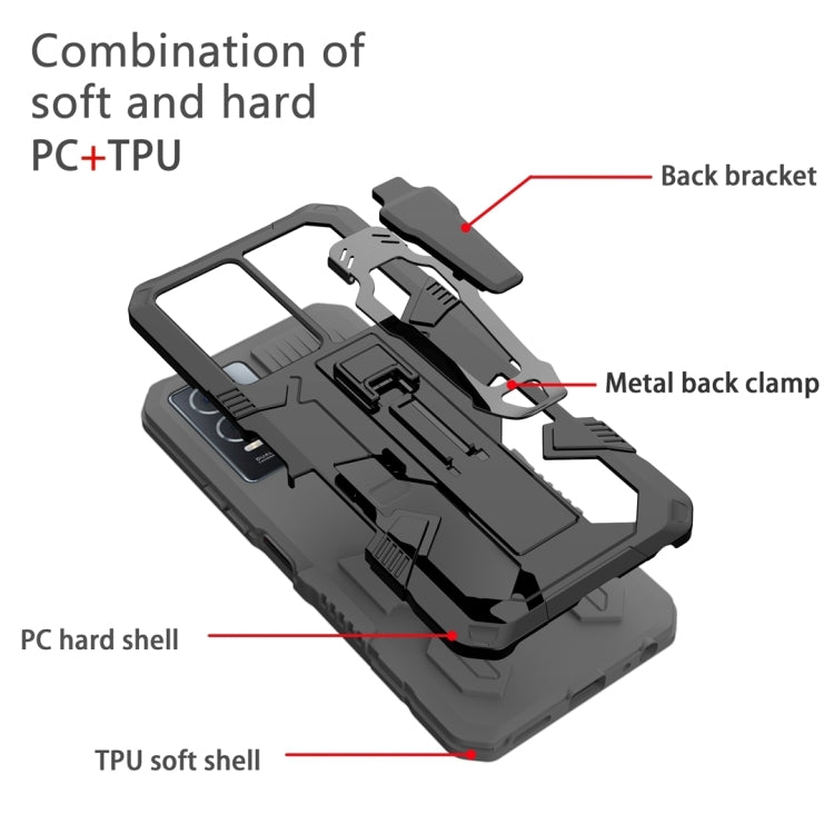 For Samsung Galaxy S25 Ultra 5G Armor Warrior Shockproof PC + TPU Phone Case(Grey) - Galaxy S25 Ultra 5G Cases by PMC Jewellery | Online Shopping South Africa | PMC Jewellery | Buy Now Pay Later Mobicred