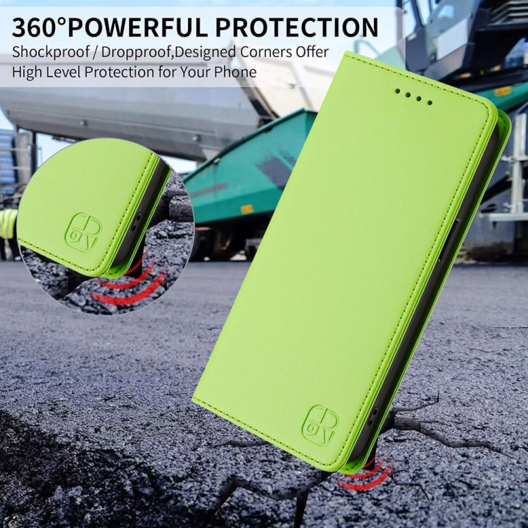 For Huawei Pura 70 RC01 Dual-Folded Magnetic Suction RFID Leather Phone Case(Grass Green) - Huawei Cases by PMC Jewellery | Online Shopping South Africa | PMC Jewellery | Buy Now Pay Later Mobicred