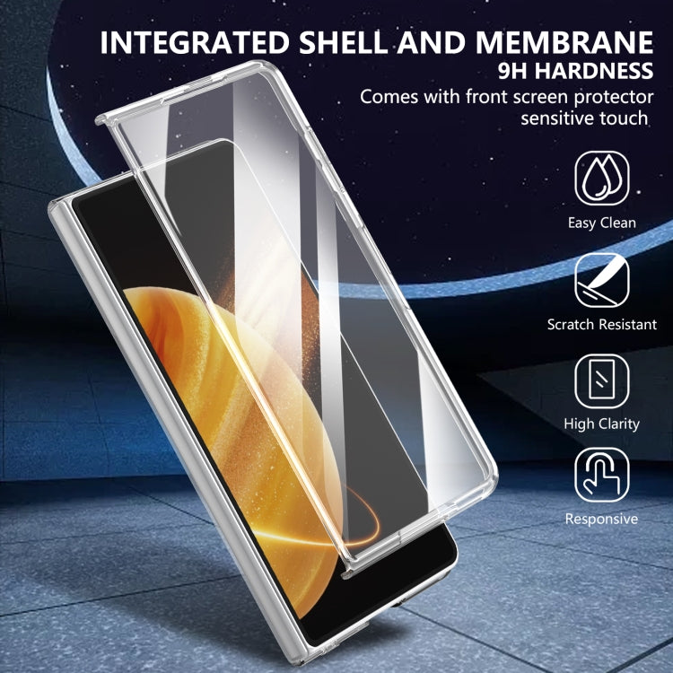For Honor Magic V3 lce Folding Series Integrated Clear PC Phone Case(Red) - Honor Cases by PMC TechLife | Online Shopping South Africa | PMC TechLife | Buy Now Pay Later Mobicred