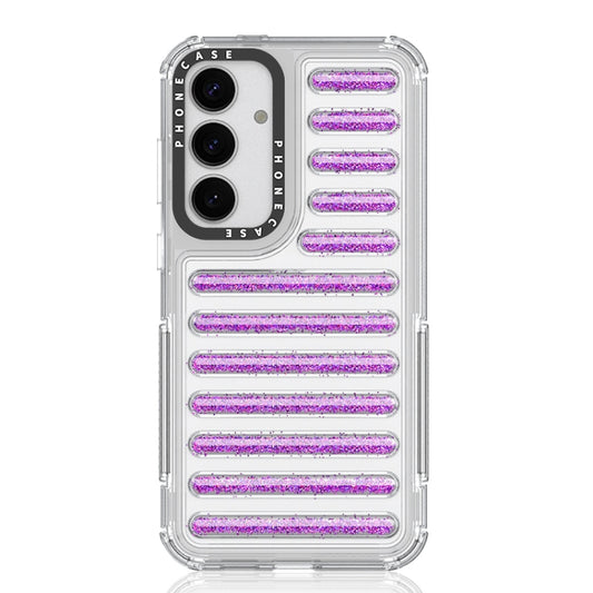 For Samsung Galaxy S25+ 5G Capsule Glitter TPU Hybrid PC Airbag Phone Case(Purple) - Galaxy S25+ 5G Cases by PMC Jewellery | Online Shopping South Africa | PMC Jewellery | Buy Now Pay Later Mobicred