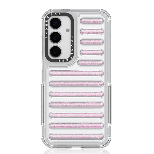 For Samsung Galaxy S25+ 5G Capsule Glitter TPU Hybrid PC Airbag Phone Case(Pink) - Galaxy S25+ 5G Cases by PMC Jewellery | Online Shopping South Africa | PMC Jewellery | Buy Now Pay Later Mobicred