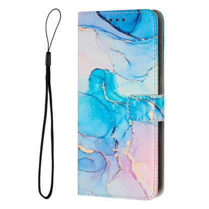 For Samsung Galaxy S25 Ultra 5G Painted Marble Pattern Leather Phone Case(Pink Green) - Galaxy S25 Ultra 5G Cases by PMC Jewellery | Online Shopping South Africa | PMC Jewellery | Buy Now Pay Later Mobicred