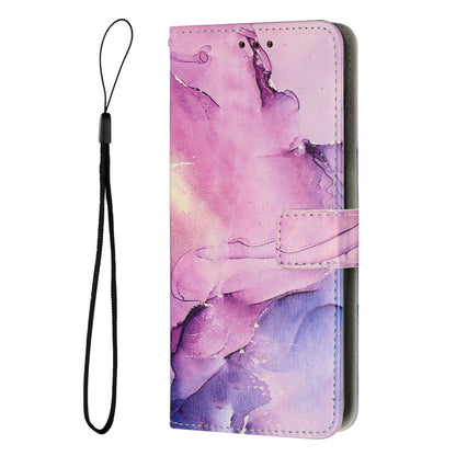 For Samsung Galaxy S25 Ultra 5G Painted Marble Pattern Leather Phone Case(Purple) - Galaxy S25 Ultra 5G Cases by PMC Jewellery | Online Shopping South Africa | PMC Jewellery | Buy Now Pay Later Mobicred