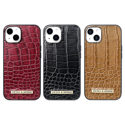 For iPhone 16 Pro VIETAO Alligator Texture PU Phone Case(Red) - iPhone 16 Pro Cases by VIETAO | Online Shopping South Africa | PMC Jewellery | Buy Now Pay Later Mobicred