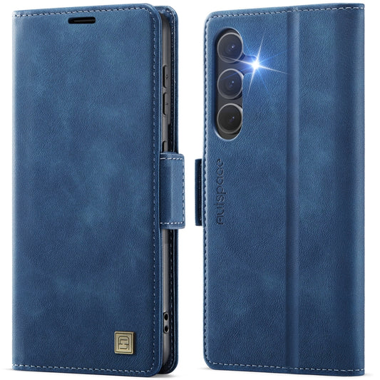 For Samsung Galaxy S25+ 5G AutSpace A11 Side Buckle MagSafe Magnetic RFID Phone Leather Case(Blue) - Galaxy S25+ 5G Cases by AutSpace | Online Shopping South Africa | PMC Jewellery | Buy Now Pay Later Mobicred